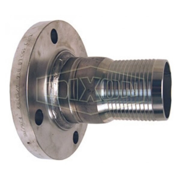King Combination Nipple, 6 in, Class 150 ASA Flange x Hose Shank, 316 SS, Domestic